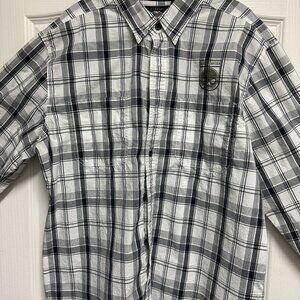 Harley Davidson Motorcycle Long Sleeve Button-up Gray Men’s XL Shirt